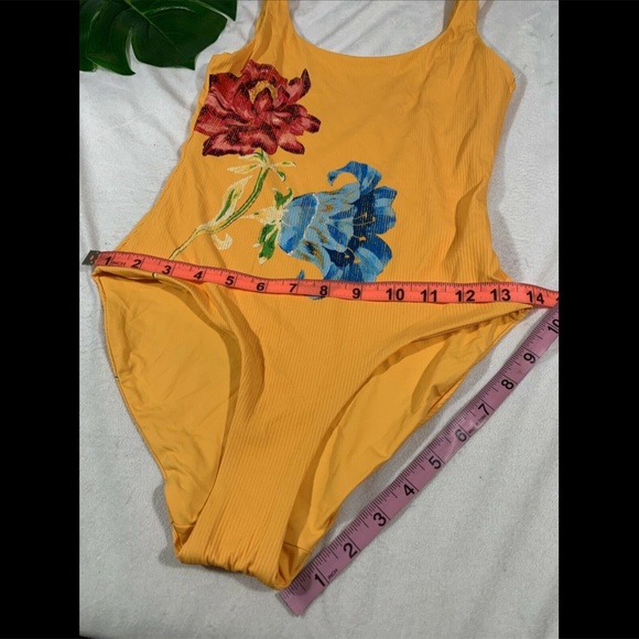 NEW $225‎ Onia Kelly Floral One Piece Swimsuit Sunflower Yellow [SZ Small ] - Picture 8 of 12